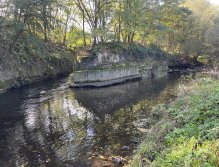 Litávka - soutok náhonu a řeky pod jezem nad Libomyšlí