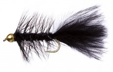 Woolly Bugger se zlatou hlavičkou černý Woolly Bugger se zlatou hlavičkou černý, vel. 10